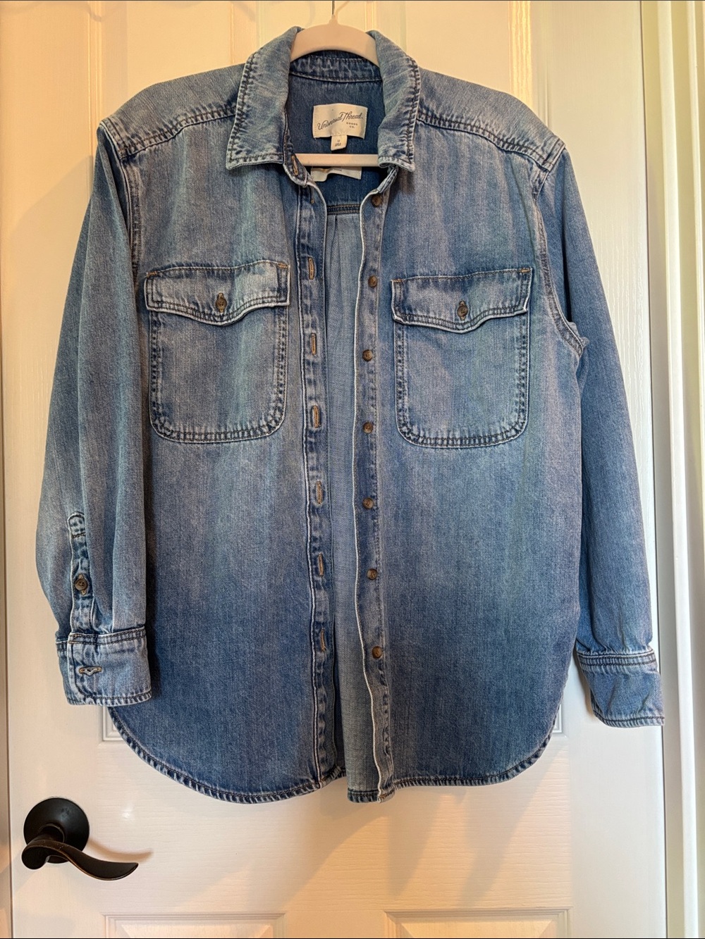Universal Thread Light Blue Denim Button-Front Jacket